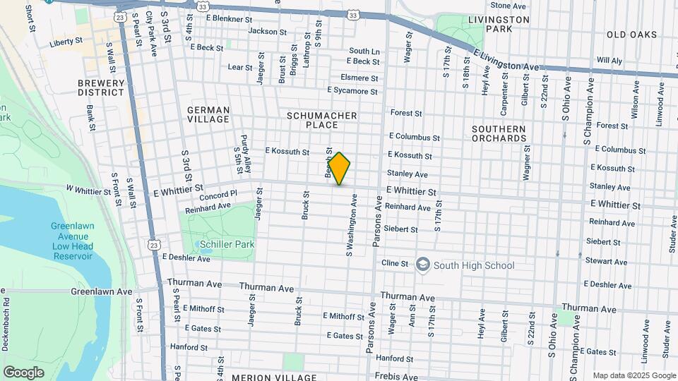 429 E Whittier St, Unit A Map and Location Details