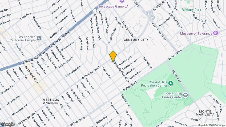 2225 S Beverly Glen Blvd Map and Location Details