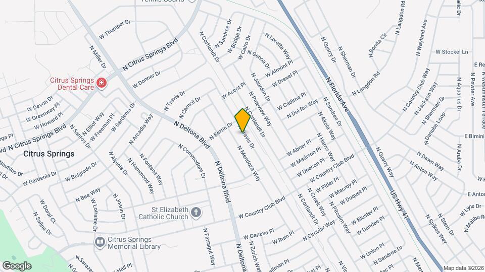 9292 N Travis Dr Mapa y Detalles de la Ubicación