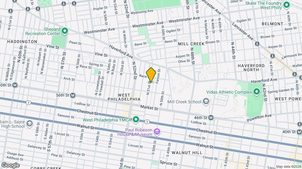 135 N 51st St Map and Location Details