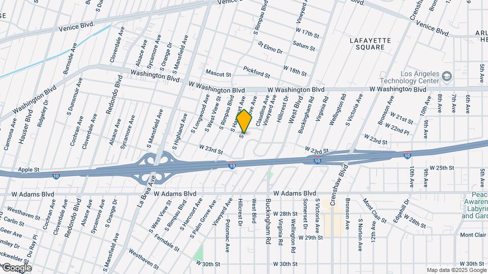 2116 S Palm Grove Ave Map and Location Details