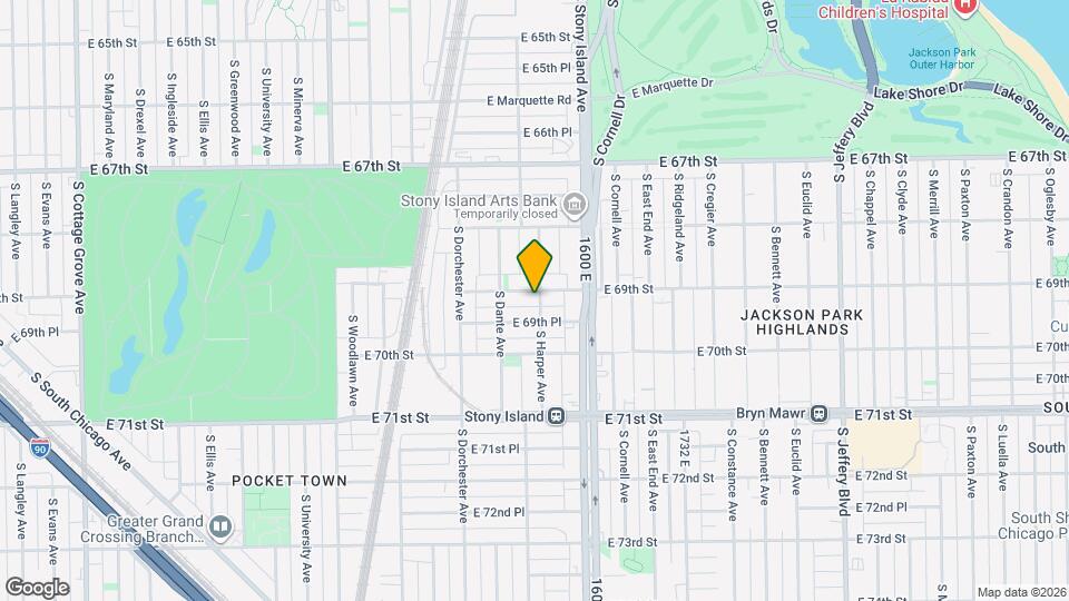 1475 E 69th St Map and Location Details