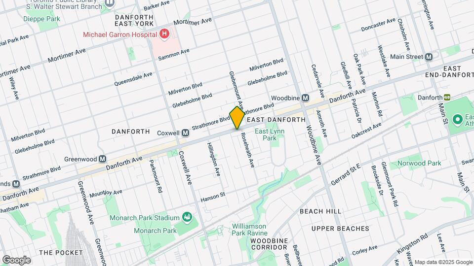 1809 Danforth Av Map and Location Details