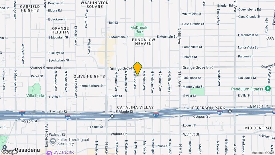 616 N Wilson Ave Map and Location Details