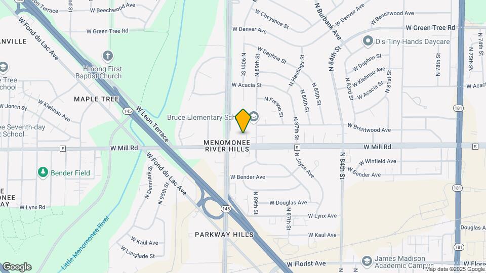 8940 W Mill Rd Map and Location Details