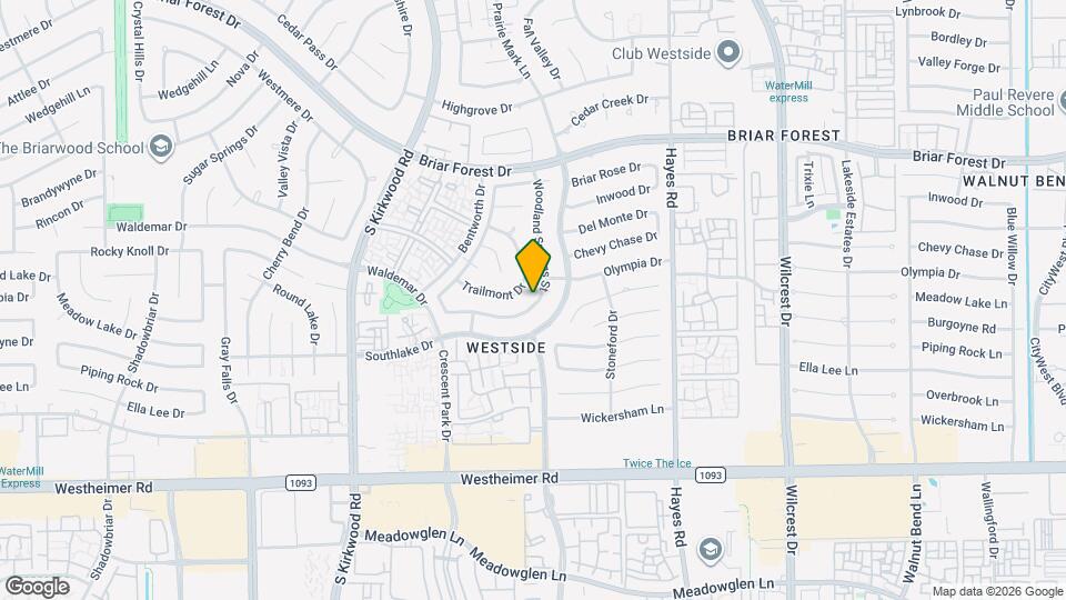 2218 Woodland Springs St Map and Location Details