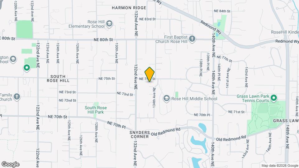 13310 NE 74th St Map and Location Details
