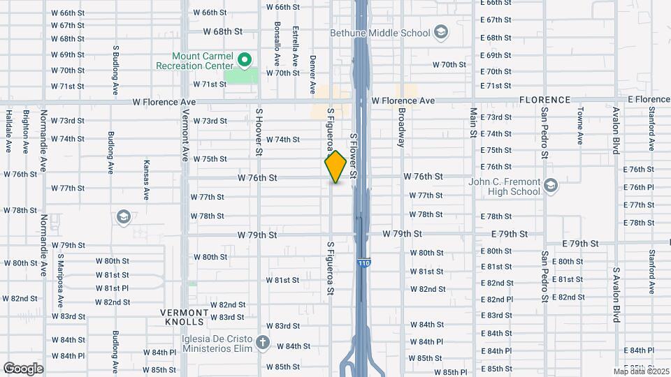 7616 S Figueroa St Map and Location Details