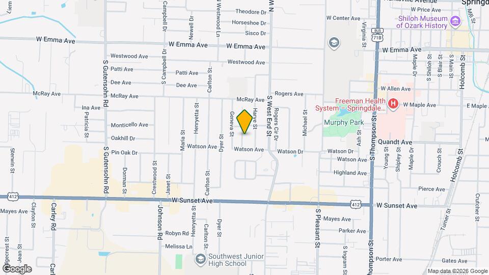 607 Zachary St Map and Location Details