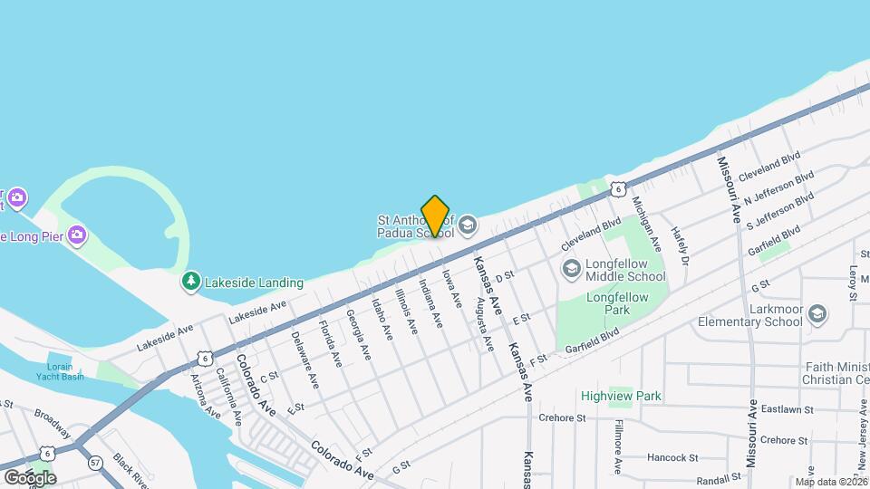 1259 1/2 E Erie Ave Map and Location Details