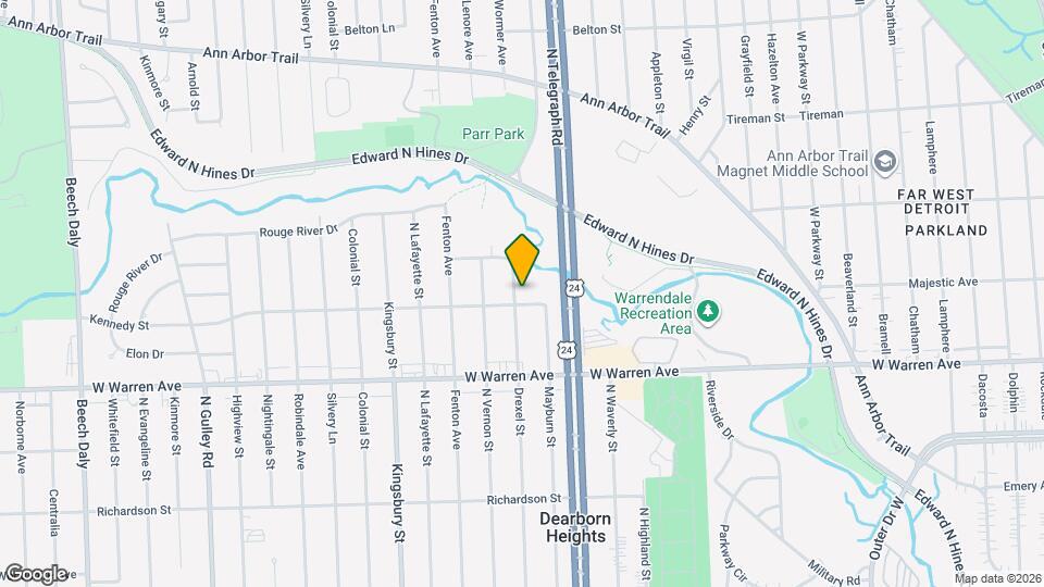 7420 Drexel St Map and Location Details
