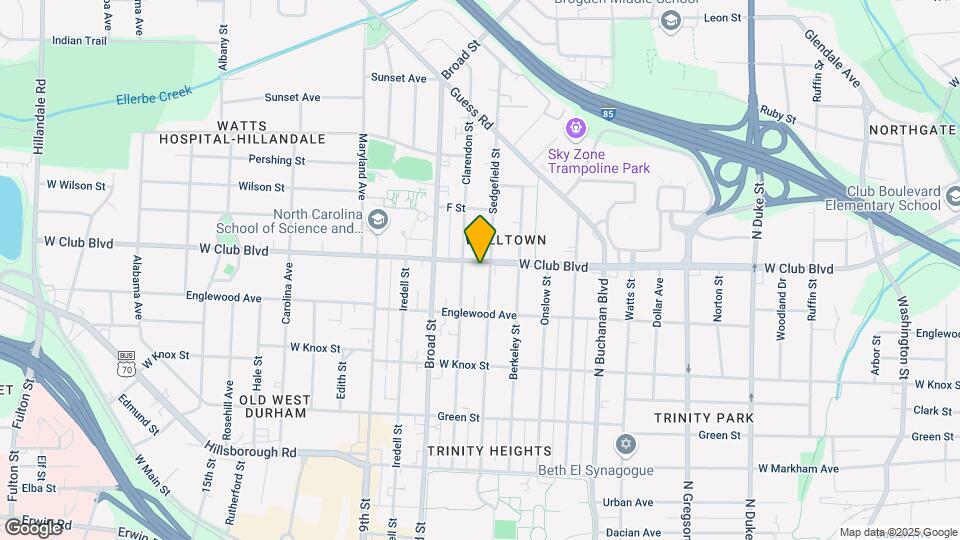 1605 W Club Blvd Map and Location Details