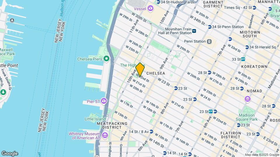 454 W 22nd St Map and Location Details