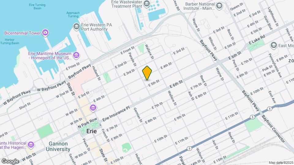 423 Parade St Map and Location Details