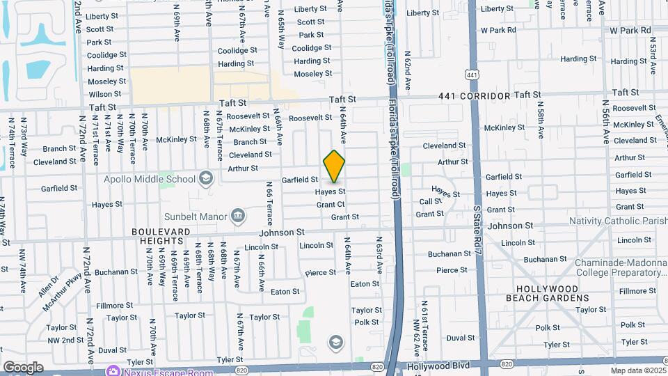 6431 Hayes St Map and Location Details