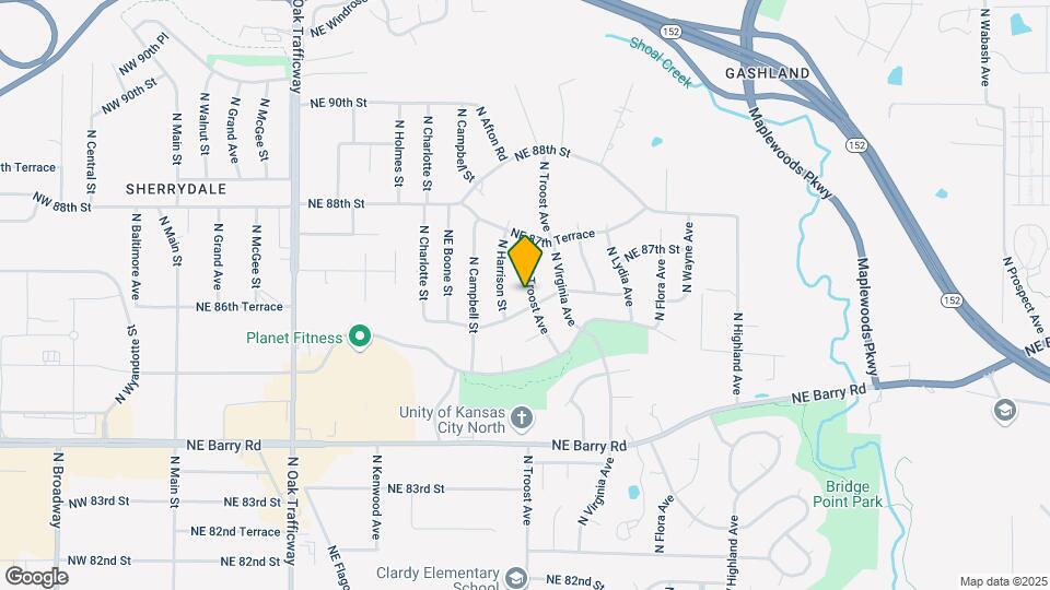 8604 N Troost Ave Map and Location Details