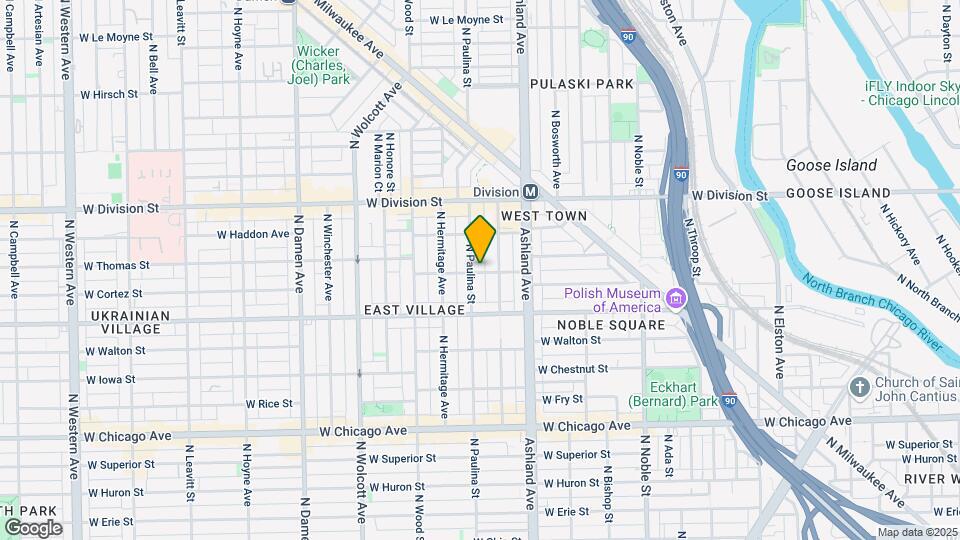 1049 N Paulina St Map and Location Details