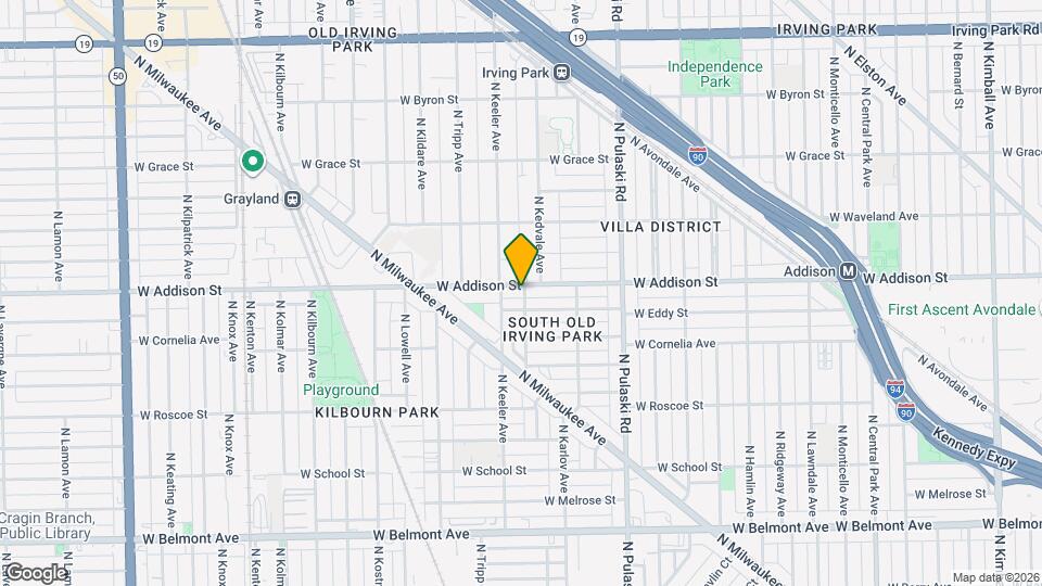 4155 W Addison St Map and Location Details