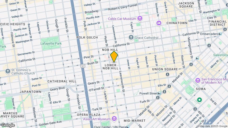 952 Sutter St Map and Location Details