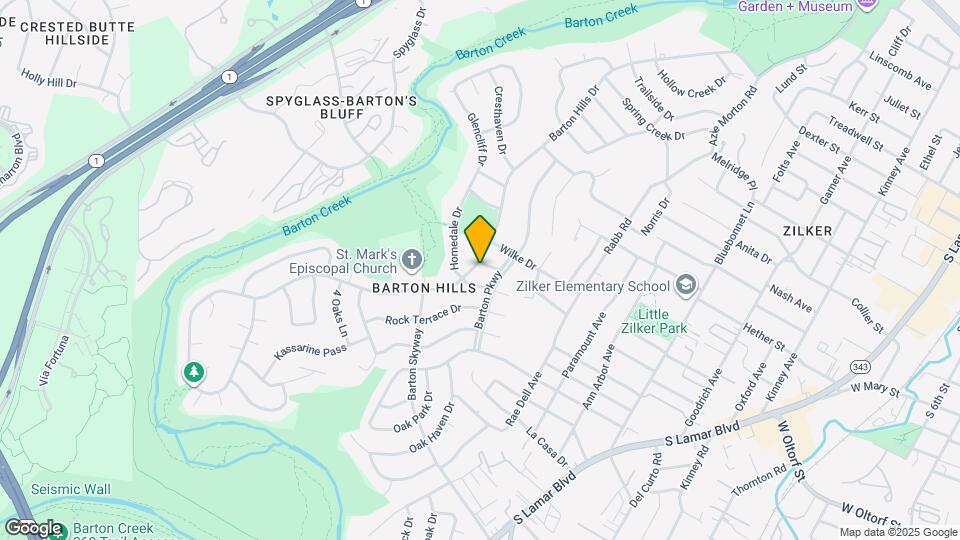 2109 Barton Hills Dr Map and Location Details