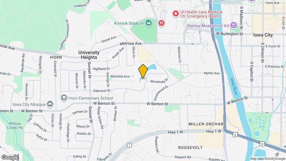 904 Oakcrest St, Unit Studio Map and Location Details