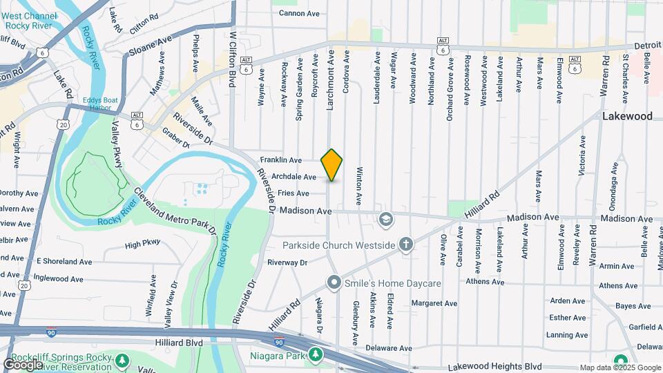 1643 Larchmont Ave Mapa y Detalles de la Ubicación