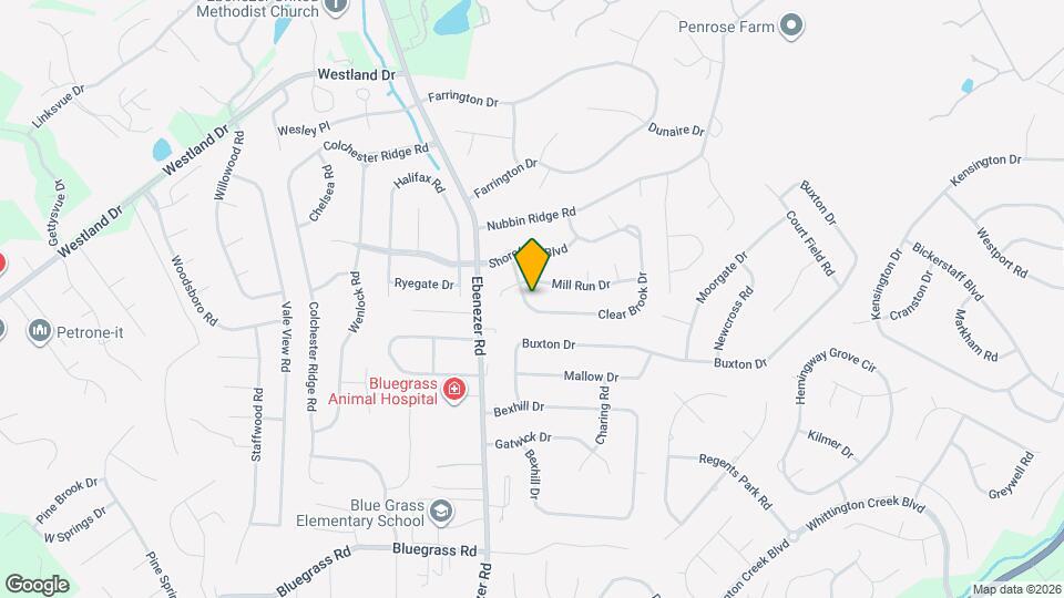 1633 Clear Brook Dr Map and Location Details