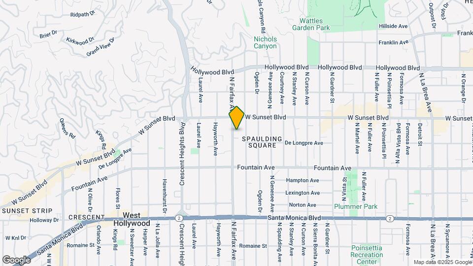 1422 N Fairfax Ave Map and Location Details