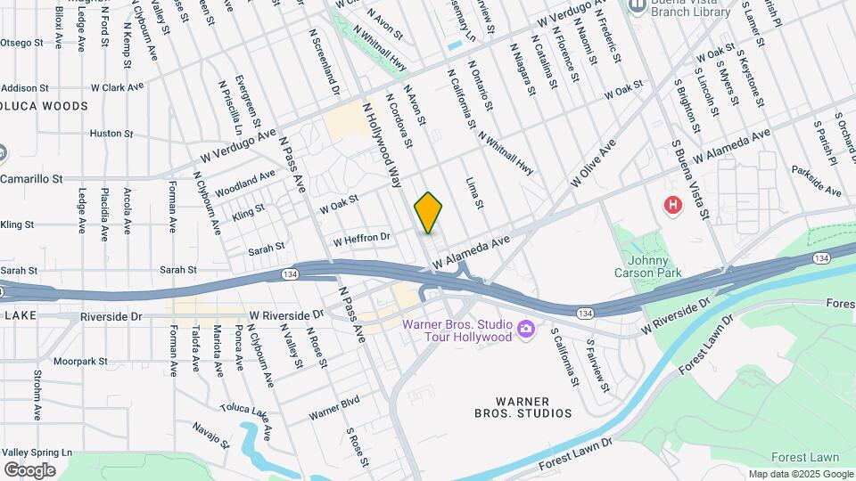 226 N Hollywood Way, Unit B Map and Location Details