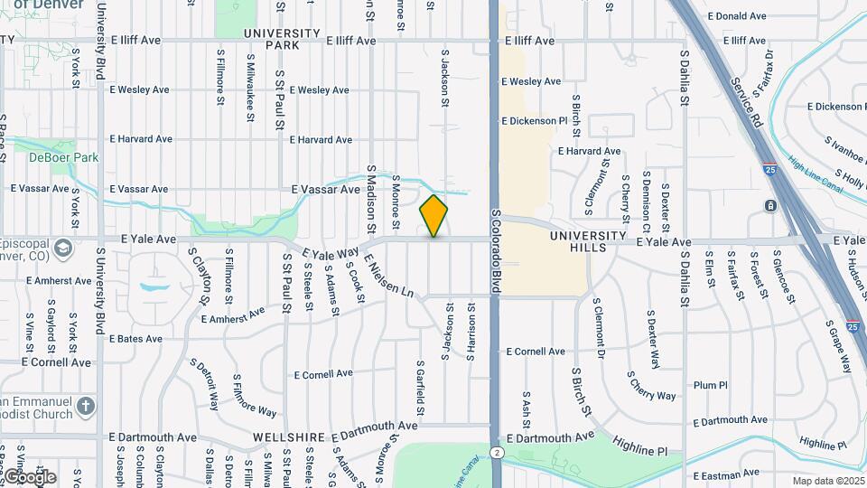 2700 S Garfield St Map and Location Details