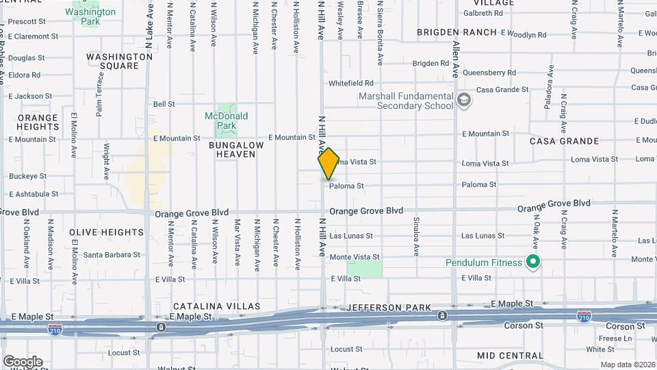 1413 Paloma St Map and Location Details