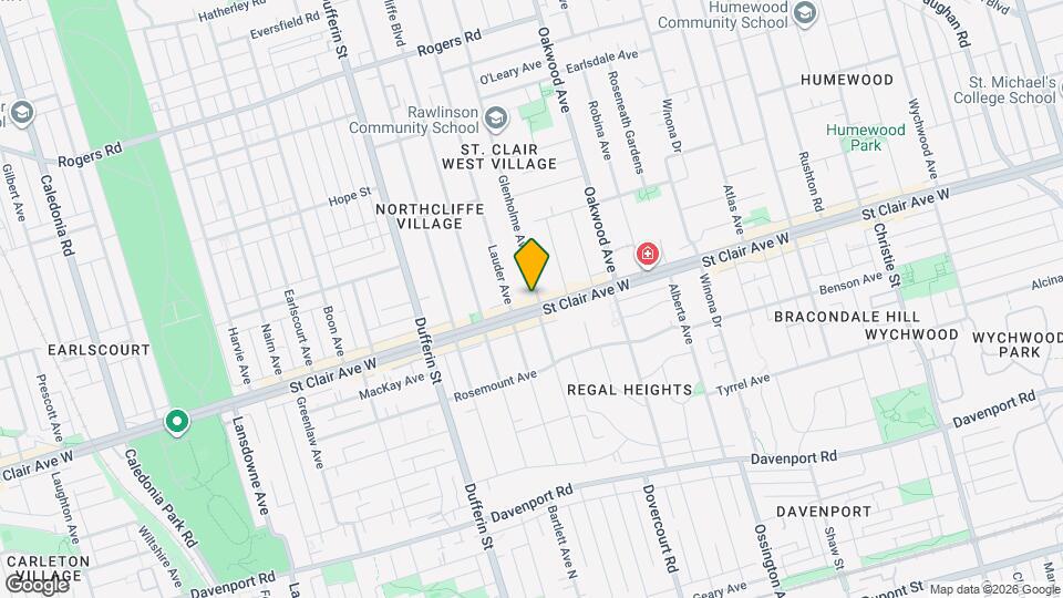 1040a St Clair Ave W Map and Location Details