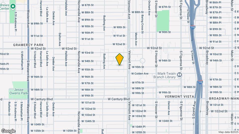 1037 W 95th St Map and Location Details