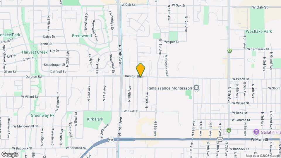 1616 Durston Rd Map and Location Details