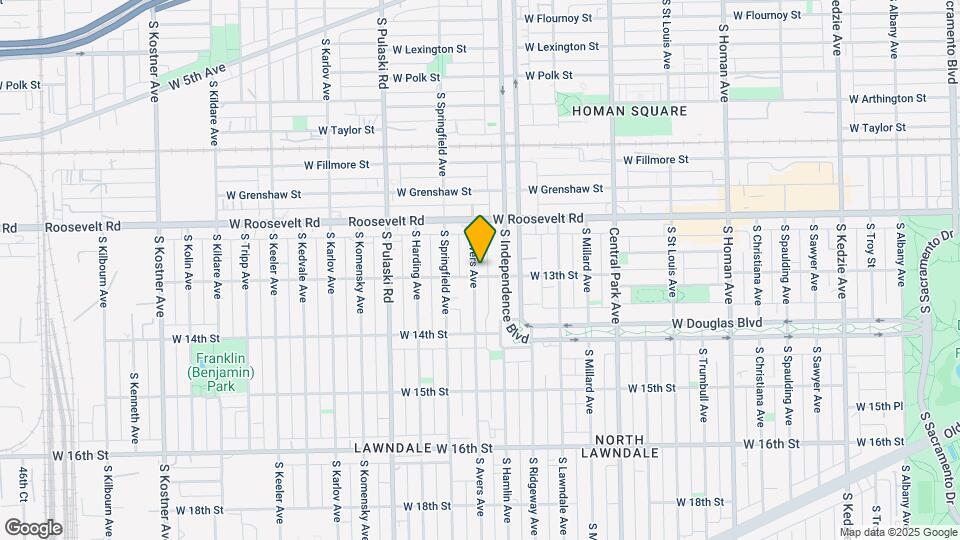 1253 S Avers Ave, Unit 2 Map and Location Details
