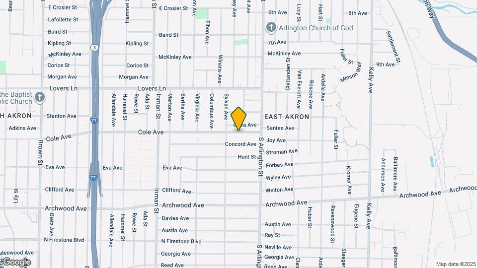 976 Cole Ave Map and Location Details