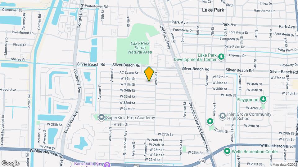 1340 W 35th St Map and Location Details