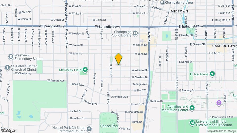 721 S Prairie St Map and Location Details