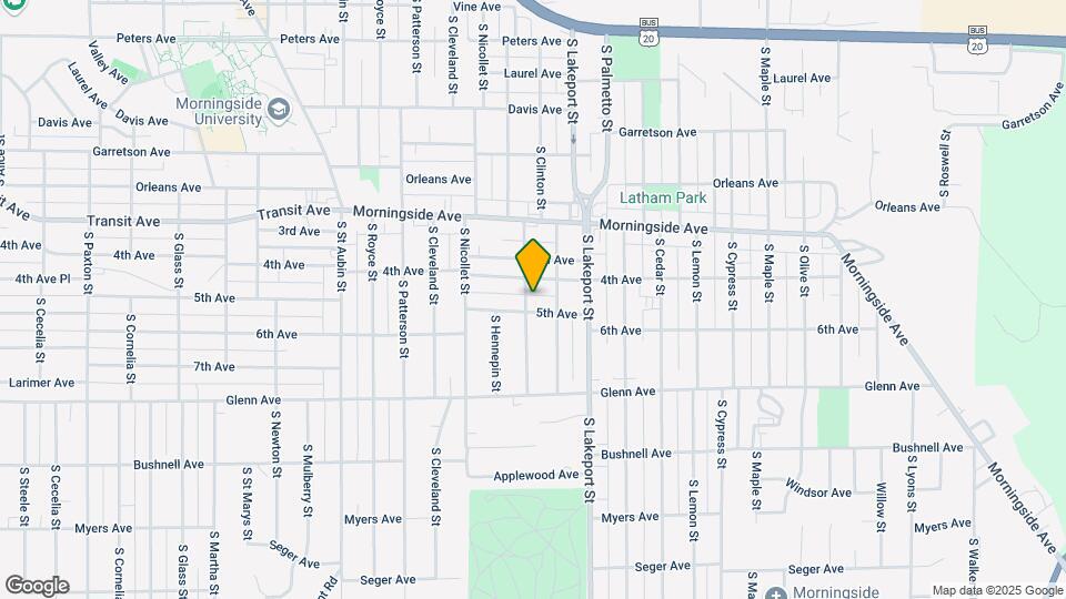 2116 S Clinton St Map and Location Details
