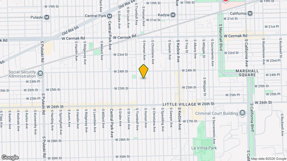 2428 S Homan Ave, Unit 1 Map and Location Details