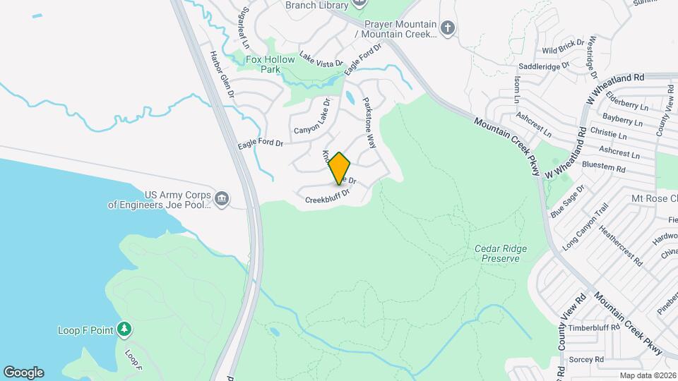 8423 Creekbluff Dr Map and Location Details