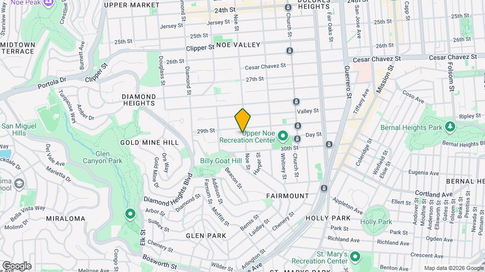 1626 Noe St Map and Location Details