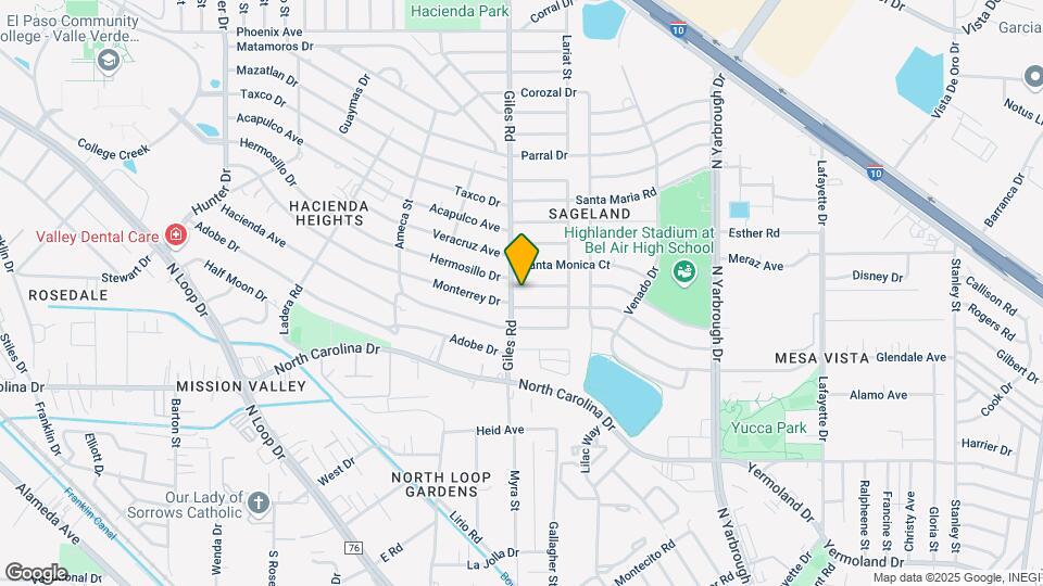 7804 Hermosillo Dr Map and Location Details