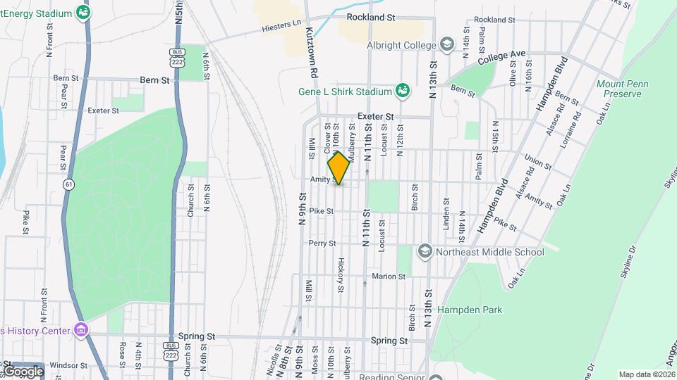 1445 N 10th St Map and Location Details