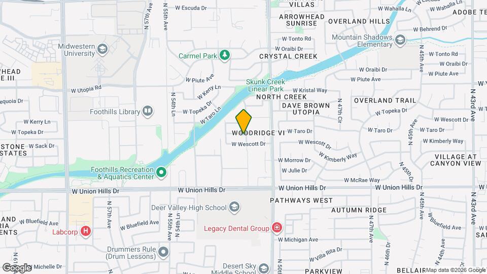 5209 W Taro Ln Map and Location Details