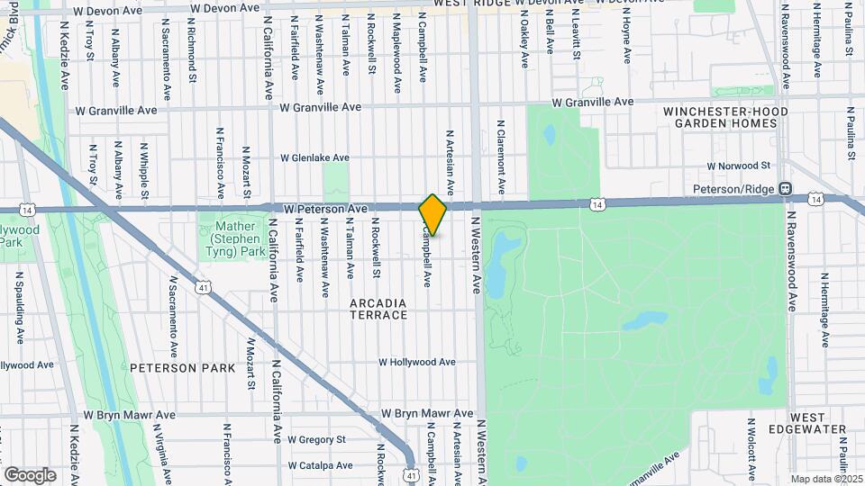 5917 N Campbell Ave Mapa y Detalles de la Ubicación