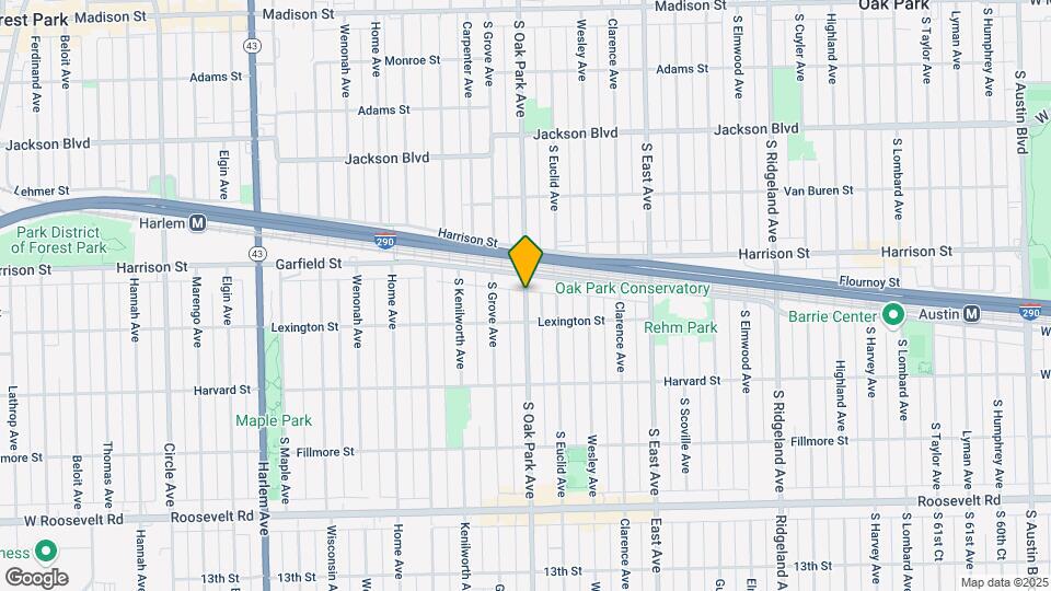 929 S Oak Park Ave Map and Location Details