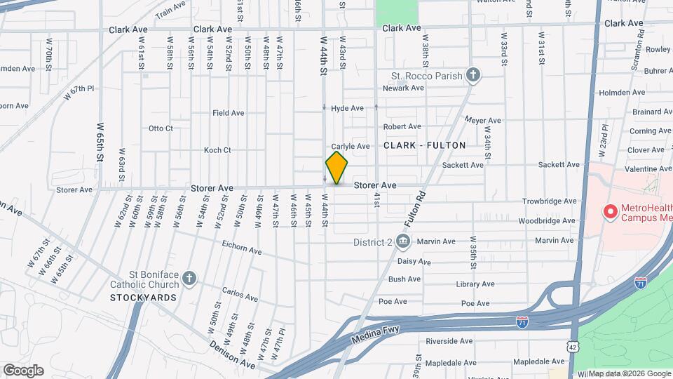 4321 Storer Ave Map and Location Details