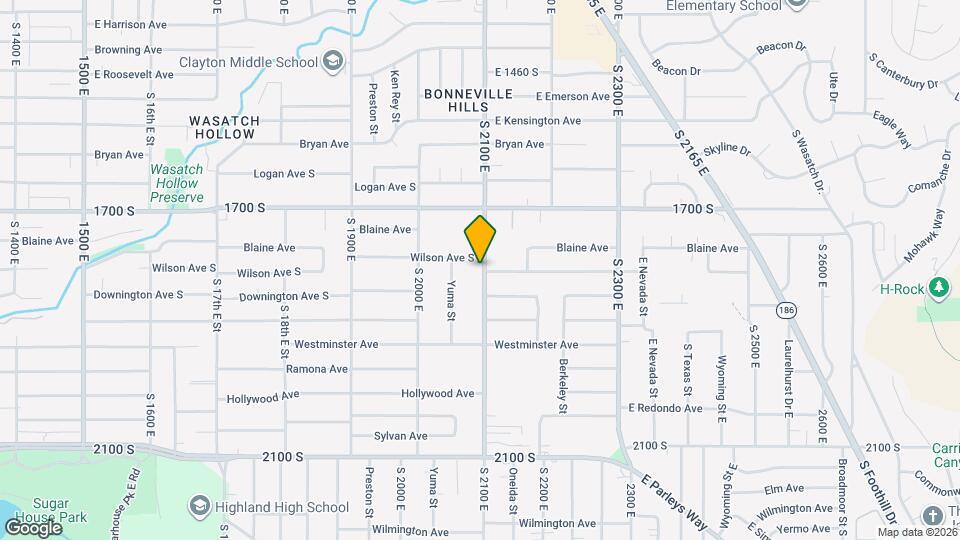 1786 S 2100 E Map and Location Details