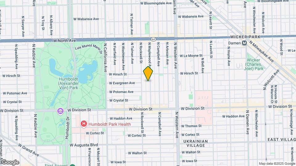 1328 N Maplewood Ave, Unit Garden Map and Location Details